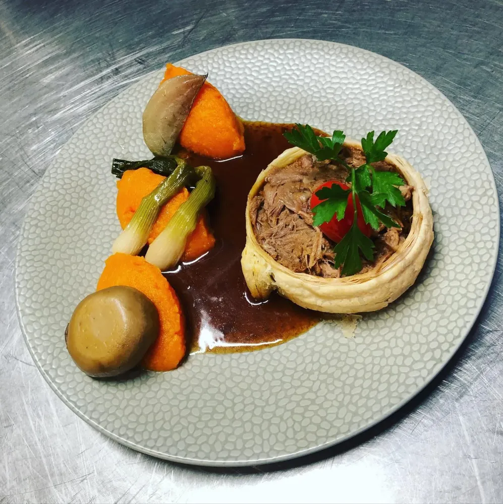 plat legumes et viande